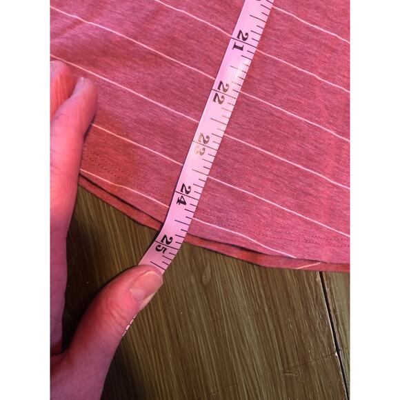 Lululemon NWOT Love Tee V-Neck Pink Striped Knit Top - Size Small - Picture 5 of 6
